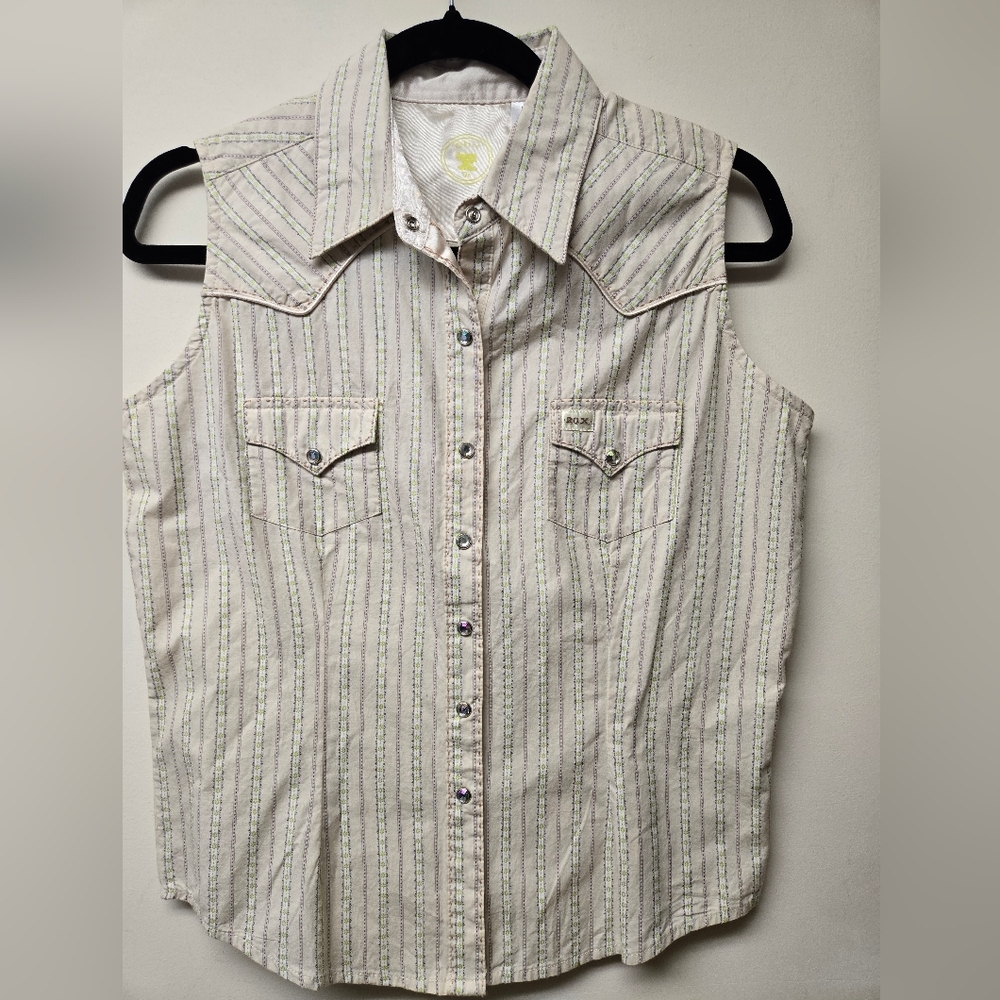 20X Ladies Small Western Sleeveless Shirt